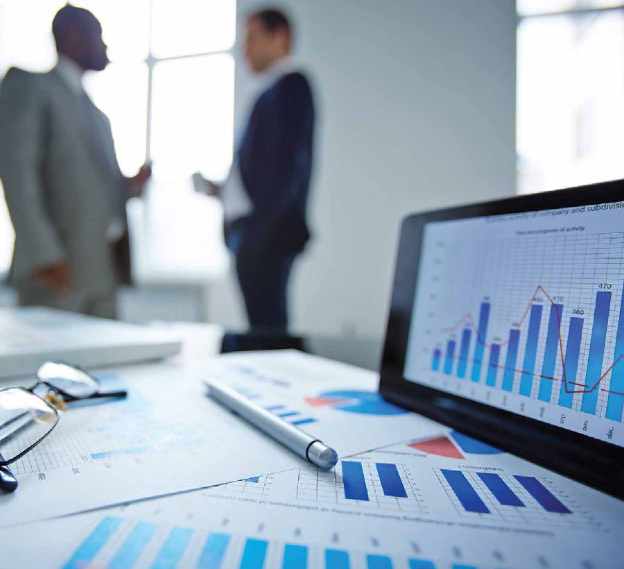Advisor reviewing a financial plan